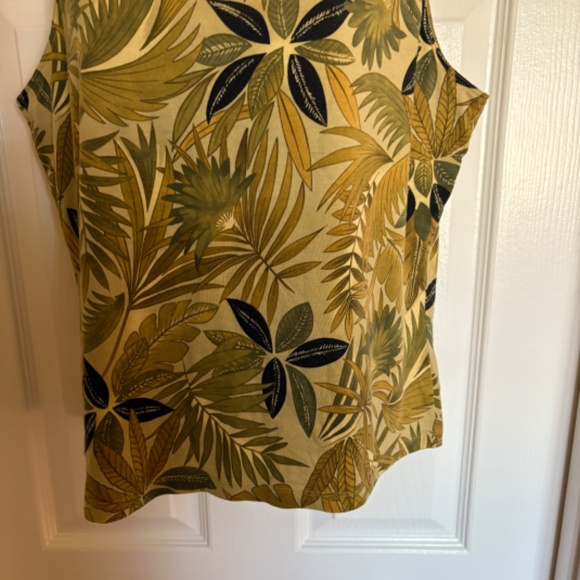 Tommy Bahama Green Floral Tank Stretchy Size XL - Picture 3 of 11